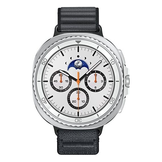 Galaxy Watch8 Classic | 46 мм | 4G LTE | White | Fabric/Graphite | S/M, Размер: 46 мм, Цвет: White, Тип ремешка: Fabric, Цвет ремешка: Graphite, Размер ремешка: S/M, Подключение часов: Bluetooth / Wi-Fi + 4G LTE, изображение 2